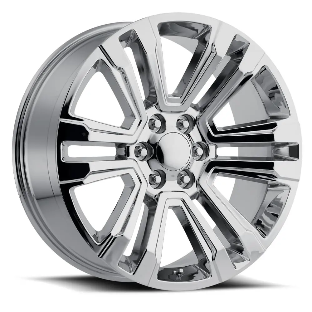 22X9 Chrome Cadillac Escalade Style Wheels (Fr72, 6X139.7, +24 Offset 1