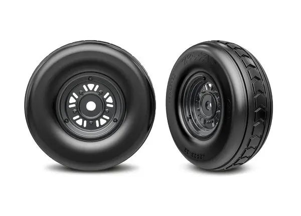 Tires & Wheels Assembled Dual Profile Pro Scale® Sand Car Black Wheels Front (1 Right & 1 Left) 10972-Blkc 1