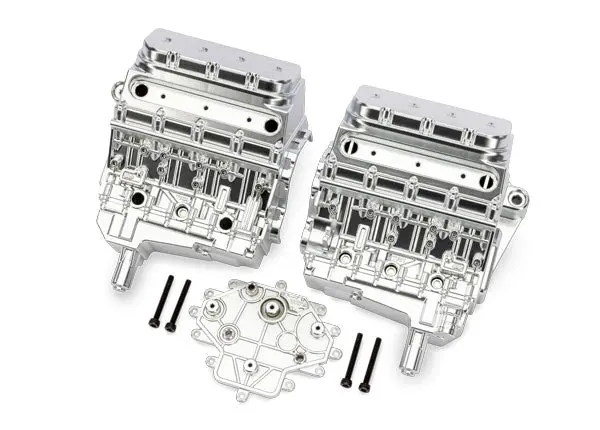 Engine Block Satin Chrome With Screws 10981-Satin 1