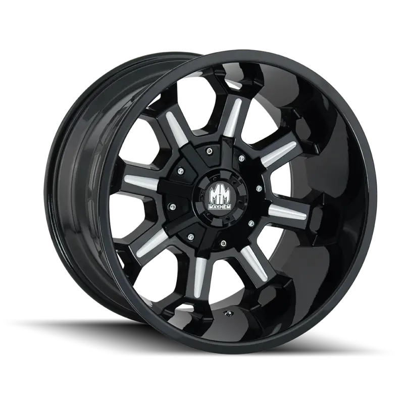 Mayhem Combat 20X9 Black Machined Wheel For Vehicles With 6X120 Bolt Pattern – 18Mm Offset, 78.1Mm Hub Bore 1
