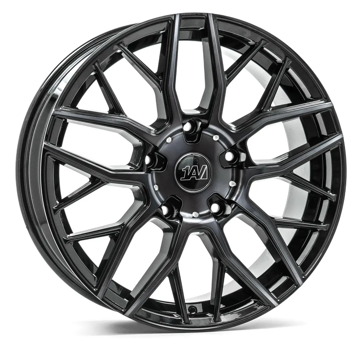 1Av Wheels Zx11t Transit Black Polish Tinted 20*8 1
