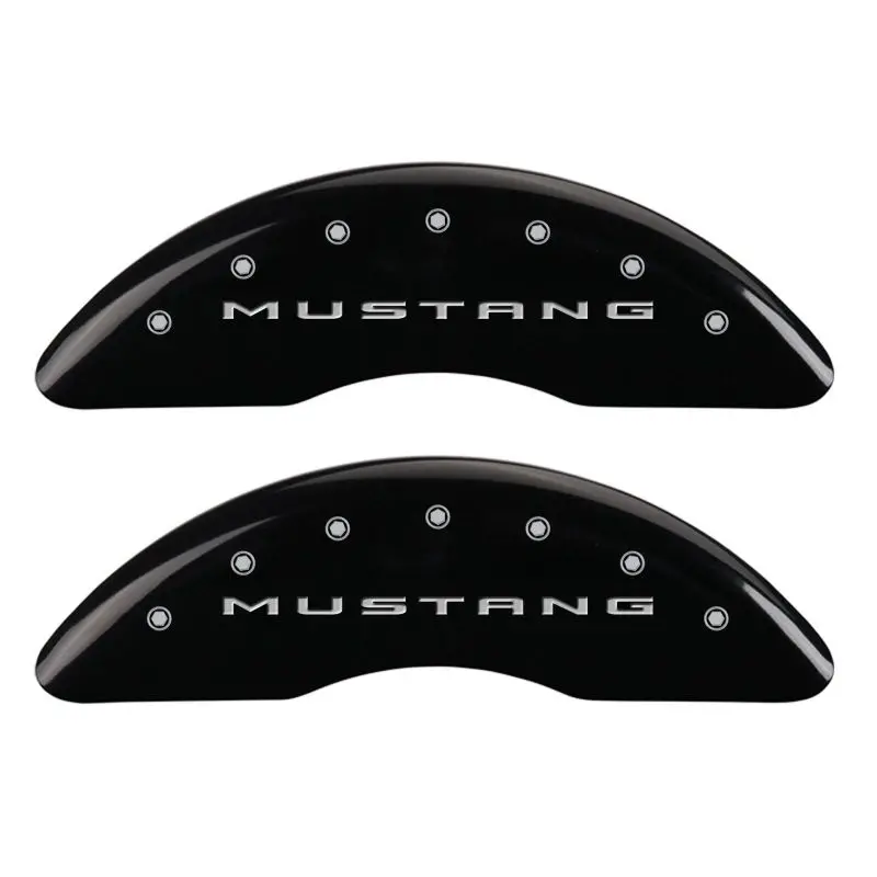 Mgp Engraved Caliper Covers For 2015 Ford Mustang Gt – Front In Black, Rear In Silver Chrome 1