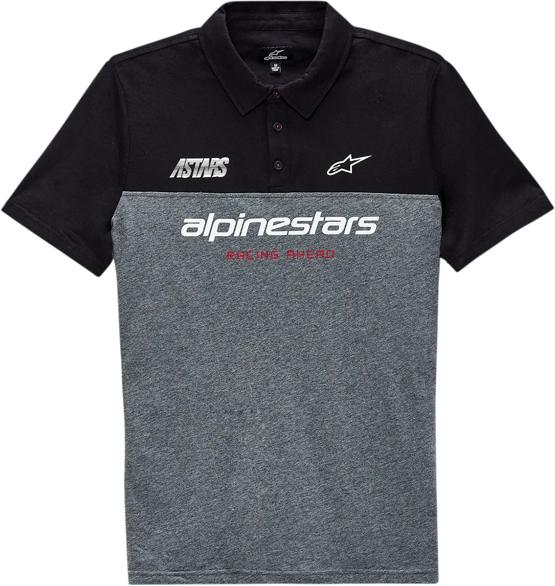 Alpinestars Paddock Polo Shirt – Black/Heather Charcoal Blend, Xl Size 1