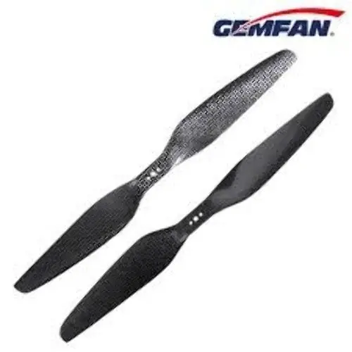 Gemfan Carbon Fiber 2-Blades Black Self Tightening Nut 5030 1