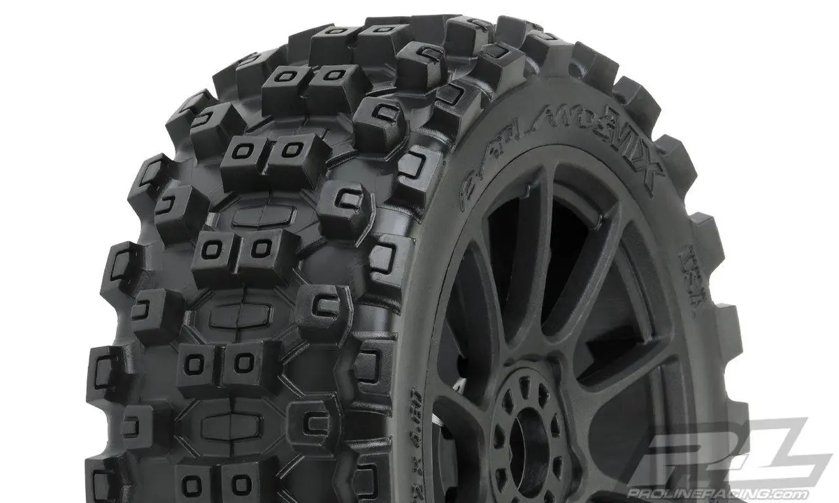 Pro-Line Badlands Mx M2 (Medium) All Terrain 1:8 Buggy Tires Mounted With Black Wheels 9067-21 1
