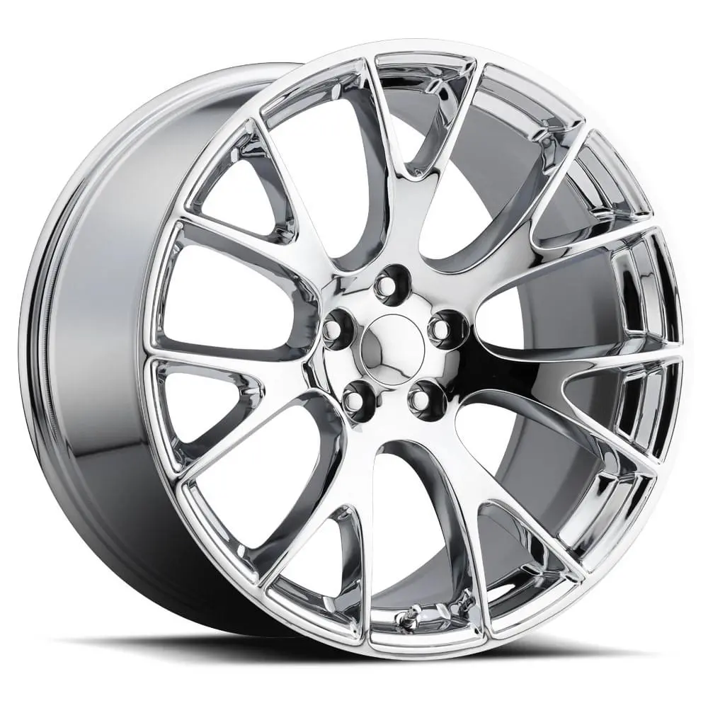 20-Inch x 9.5-Inch Chrome Hellcat-Inspired Alloy Wheels – 5x115 Bolt Pattern, +15mm Offset