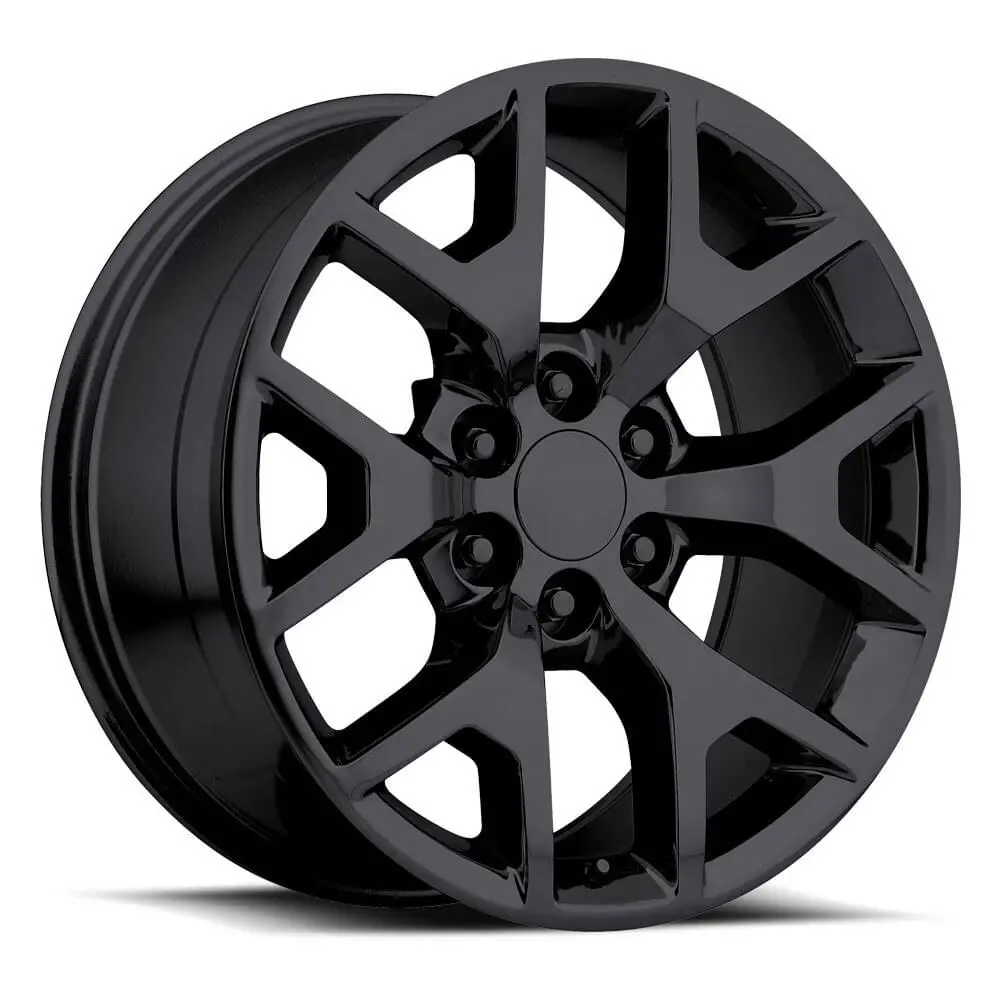 22X9 Gloss Black Gmc Sierra Style Wheels (Fr44, 6X139.7, +31 Offset) 1