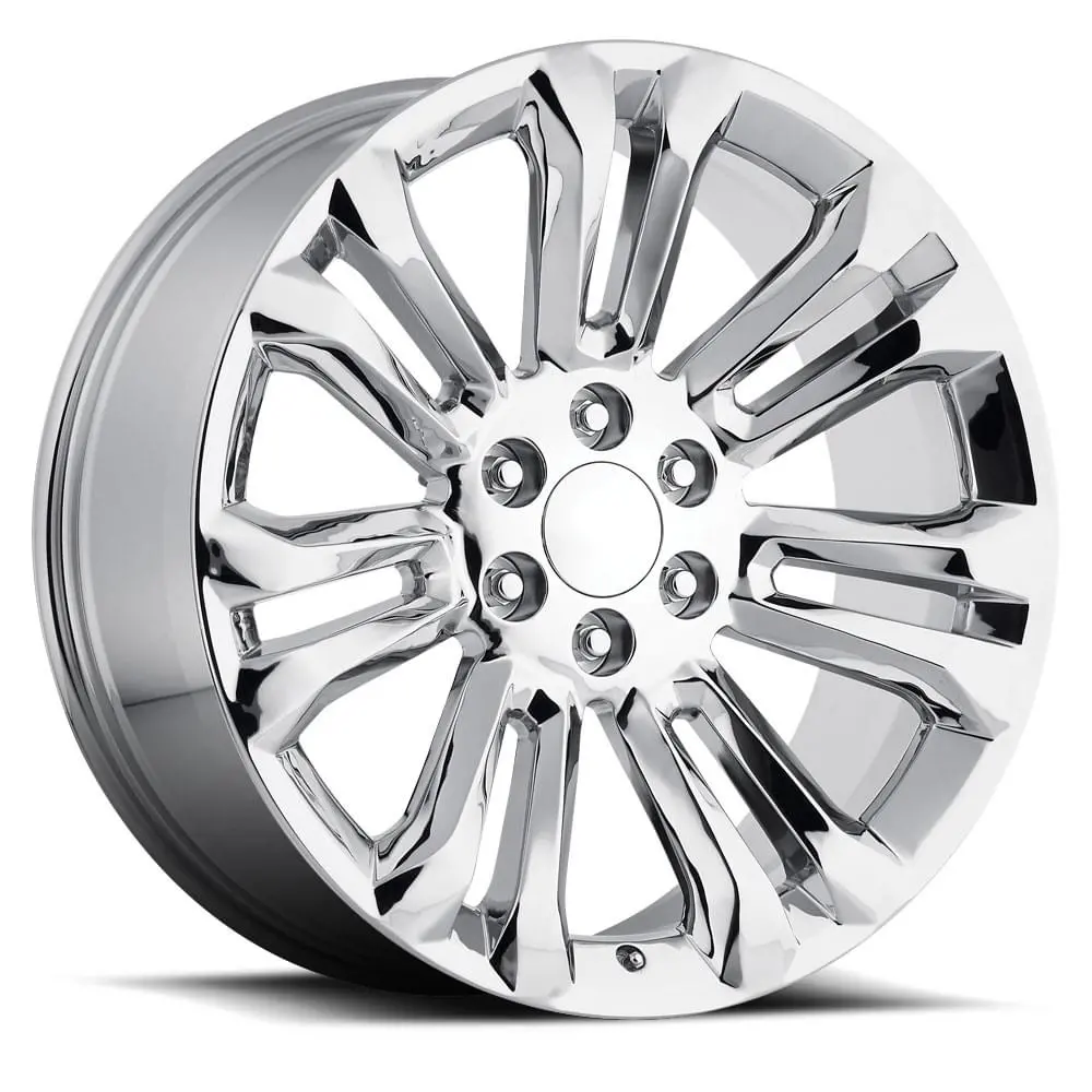 24X10 Chrome Gmc Style Wheels (Fr55, 6X139.7, +31 Offset) 1