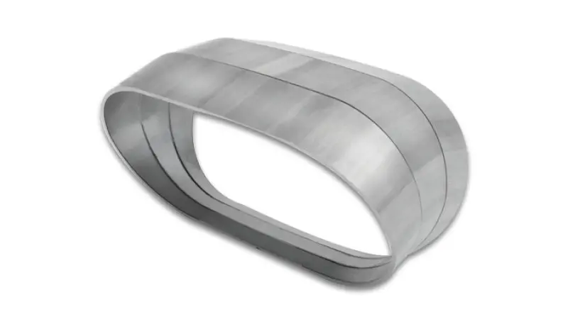 Vibrant Vertical Oval Stainless Steel Bend Set – 3-Inch Nominal, 2.35-Inch Centerline Radius, 15° Per Cut (3-Piece) 1