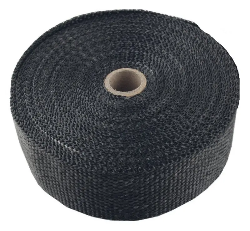 Torque Solution Universal Black Fiberglass Exhaust Wrap – 1 Inch X 50 Feet 1