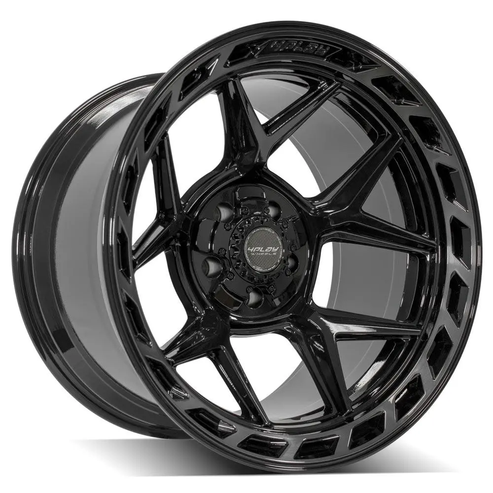 20x12 Gloss Black Alloy Wheel with Brushed Face and Tinted Clear Coat – Fits Dodge Ram 1500 (1994–2010), 5x5" and 5x5.5" Bolt Patterns