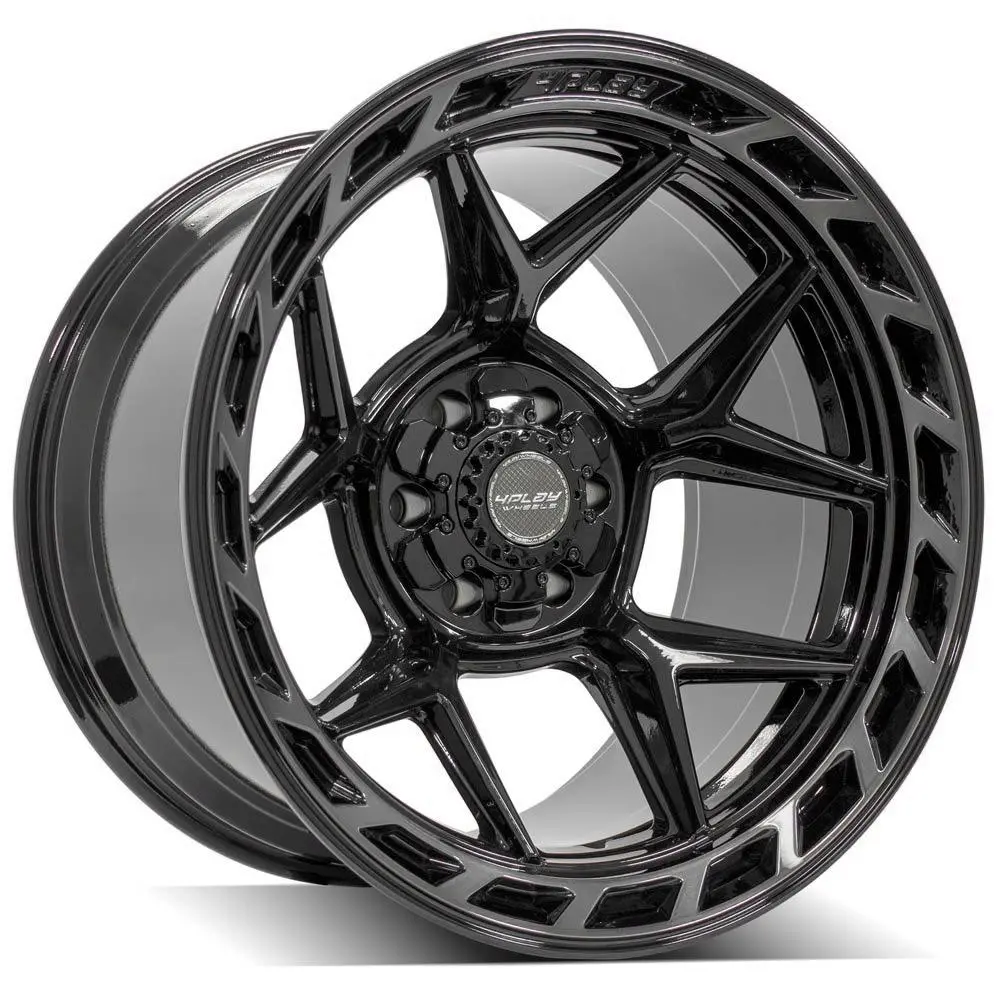 20x12 Gloss Black Alloy Wheels with Brushed Face and Tinted Clear Coating – 6x135mm / 6x5.5" Fitment for Ford Expedition (2003–2023)