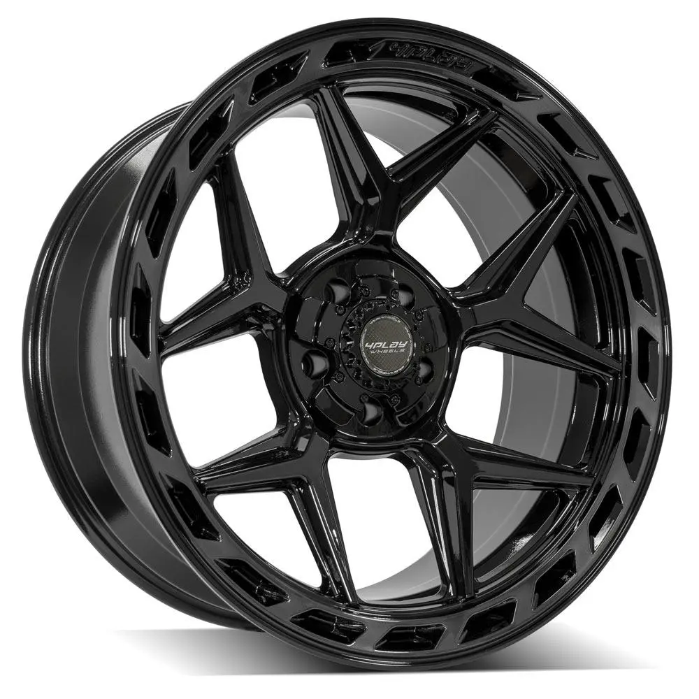 22x10 Gloss Black & Brushed Face Alloy Wheels with Tinted Clear Coating — Fits Dodge Ram 1500 (1994–2010), 5x5" and 5x5.5" Bolt Patterns