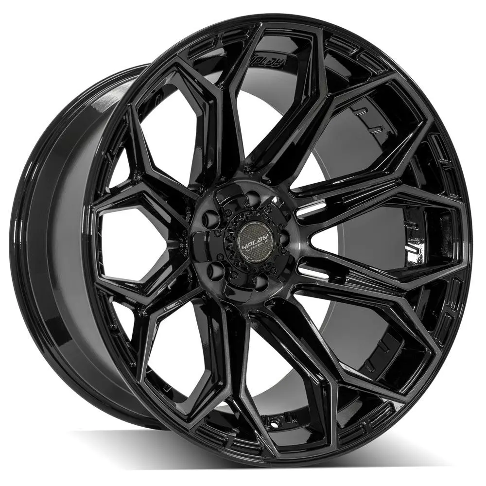 22x12 Gloss Black Jeep Gladiator Wheel – Brushed Face, Tinted Clear Finish, 5x5" and 5x5.5" Bolt Patterns (2020–2023)