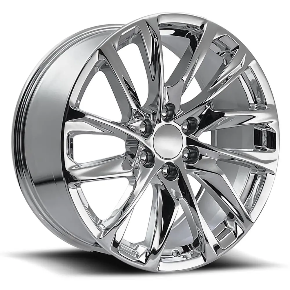 24X10 Chrome Escalade 12-Spoke Style Wheels (Fr98, 6X139.7, +31 Offset) 1