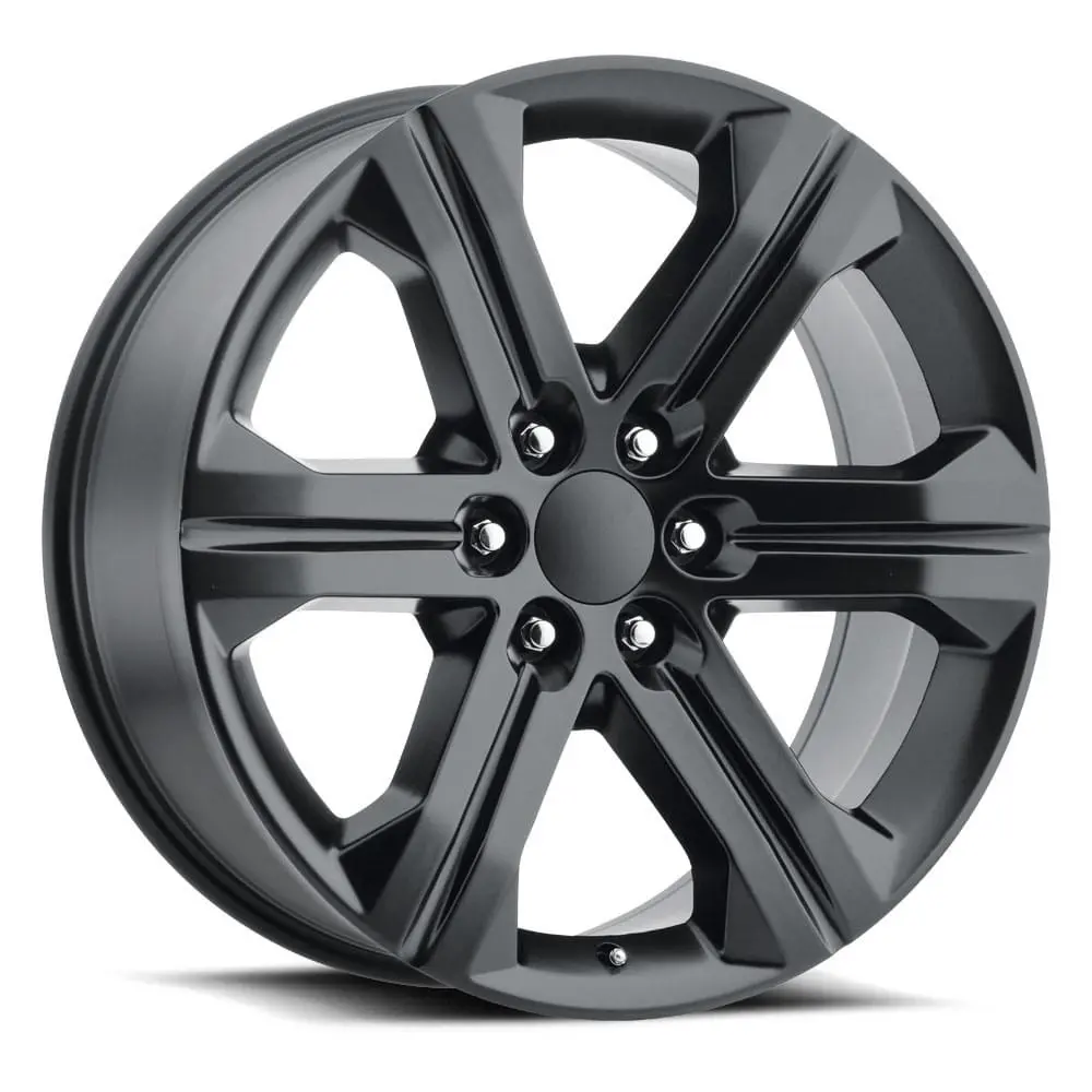 22X9 Satin Black Gmc Sierra Style Wheels (Fr47, 6X139.7, +24 Offset) 1