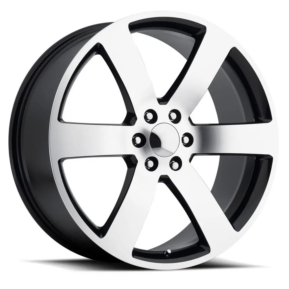 22X9 Gloss Black Machined Face Trailblazer Ss Style Wheels For Gmc Envoy (Fr32, 6X127, +45 Offset) 1
