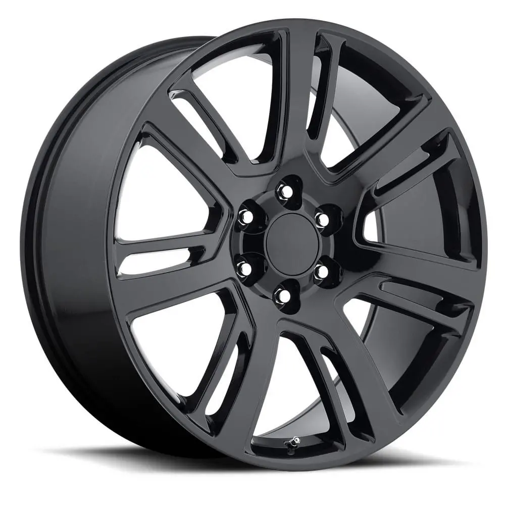 22X9 Gloss Black Cadillac Escalade Style Wheels (Fr48, 6X139.7, +31 Offset) 1