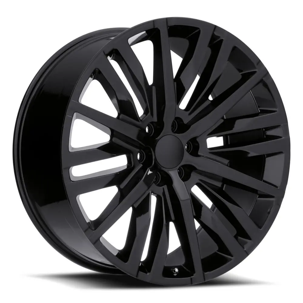 24X10 Gloss Black Gm Split-6 Spoke Style Wheels (Fr97, 6X139.7, +31 Offset) 1