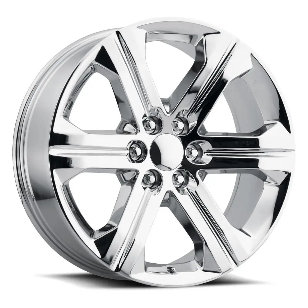 24X10 Chrome Gmc Sierra Style Wheels (Fr47, 6X139.7, +30 Offset) 1