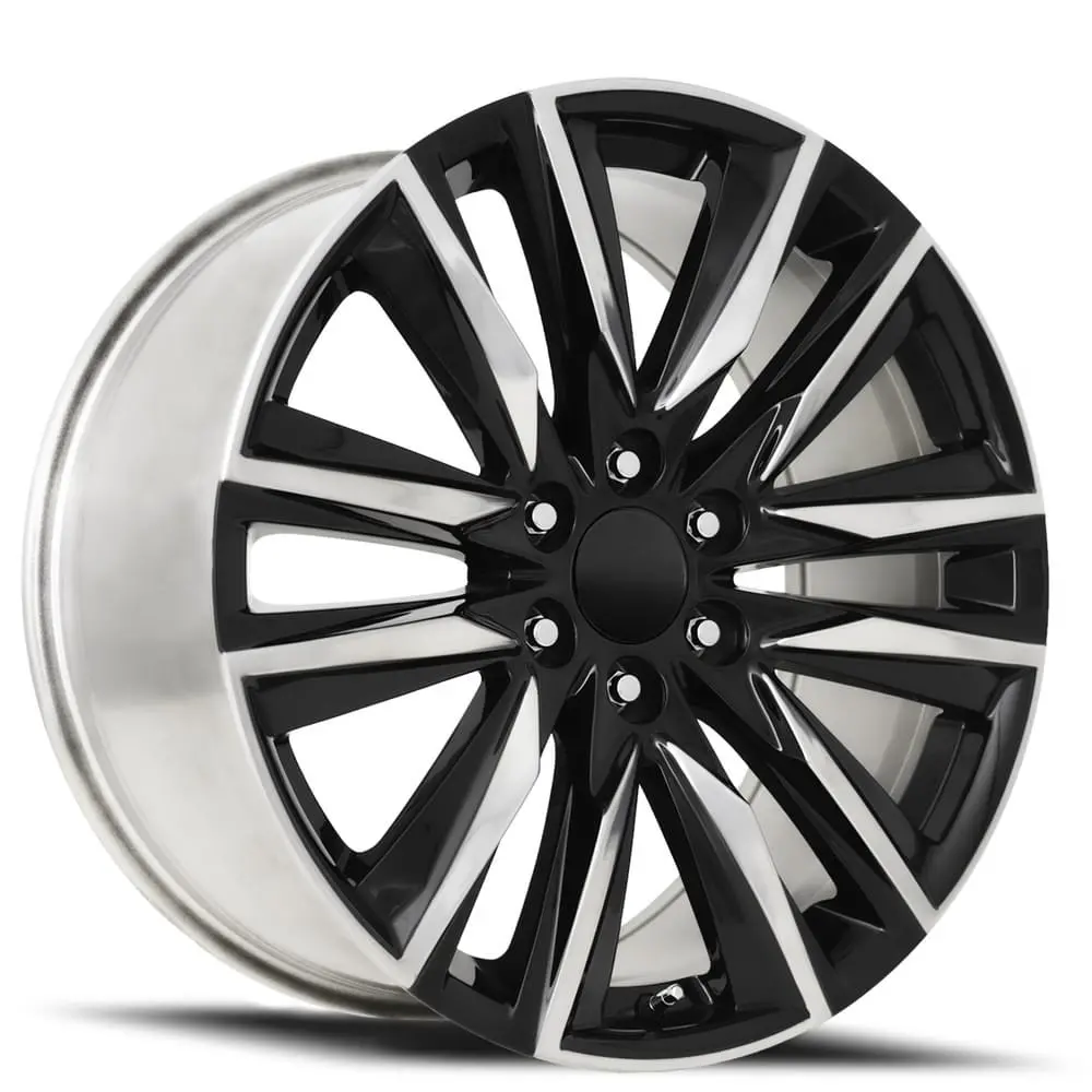 22X9 Chrome Escalade Sport Style Wheels (Fr90, 6X139.7, +28 Offset) 1