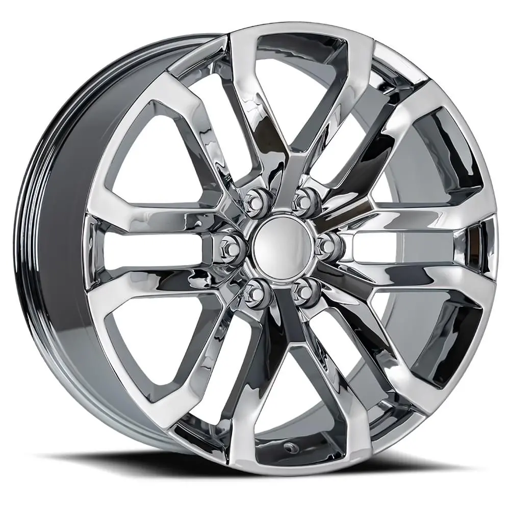 22X9 Chrome Gmc Denali Style Wheels (Fr95, 6X139.7, +24 Offset) 1