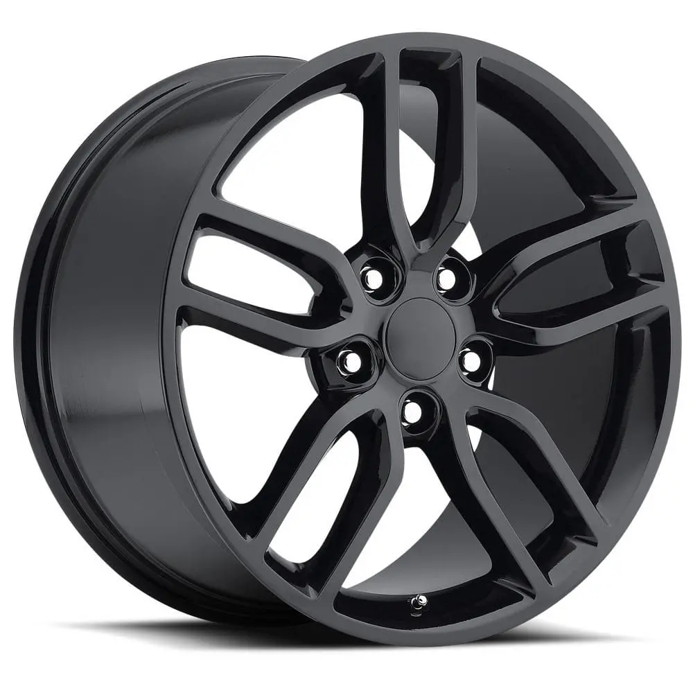 19X8.5 Gloss Black C7 Z51 Style Wheels For Corvette (Fr26, 5X120.7, +56 Offset) 1