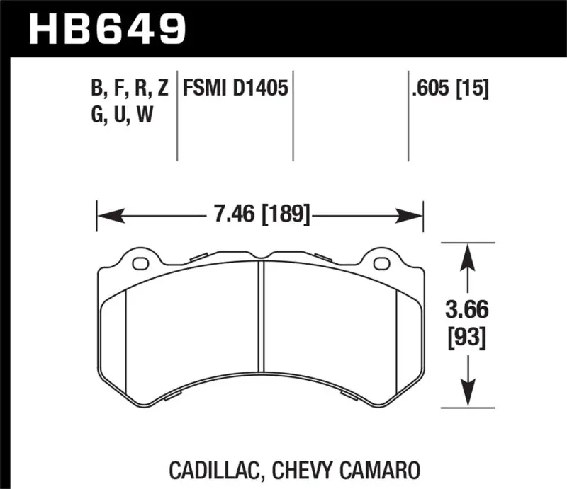 Hawk Performance Hps Street Brake Pads – Semi-Metallic Compound 1