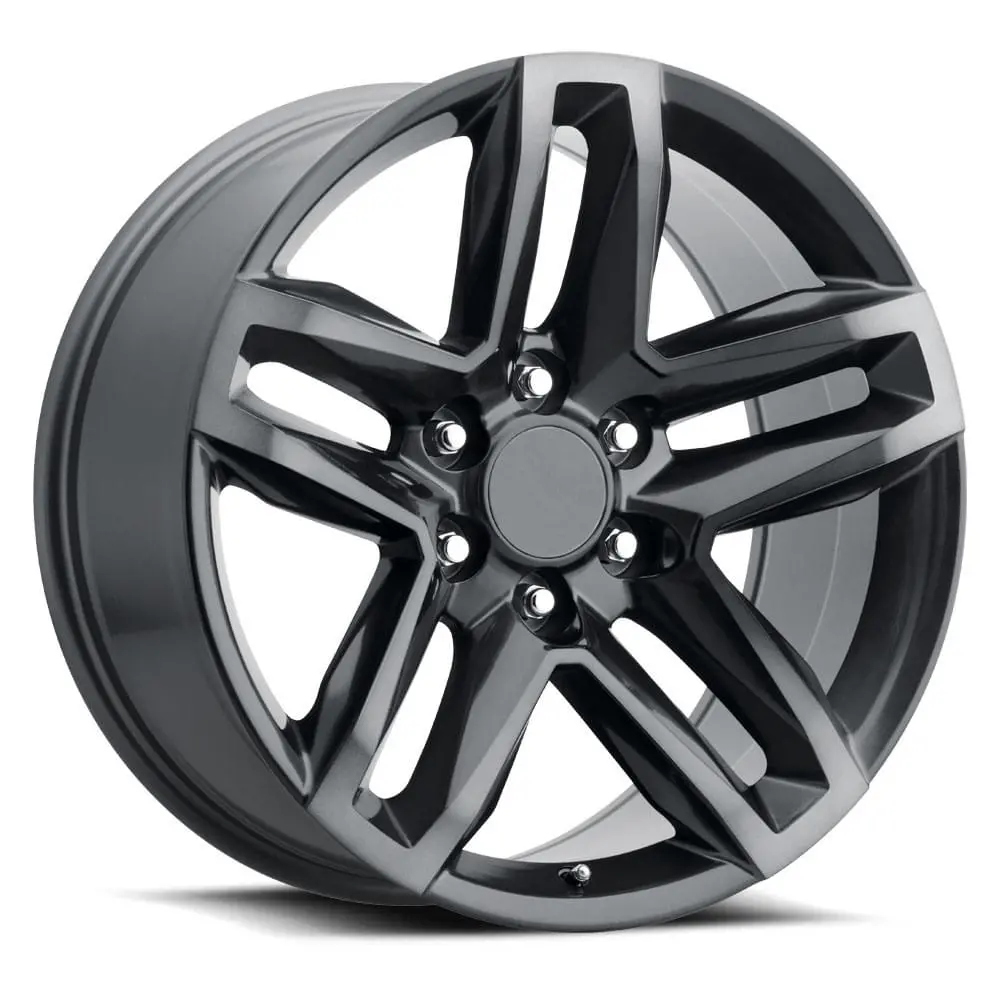 20X9 Titanium Grey Machined Face Oe Replica Wheels For Silverado Z71 (Fr94, 6X139.7, +15 Offset) 1
