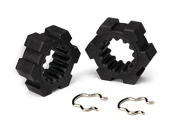 Wheel Hubs Hex (2) Hex Clips (2) 7756-Blk 1