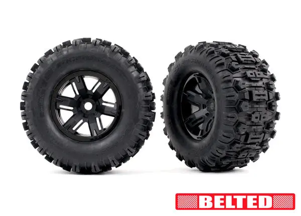 Sledgehammer Belted Tires Assembled And Glued With X-Maxx Wheels 7871 1