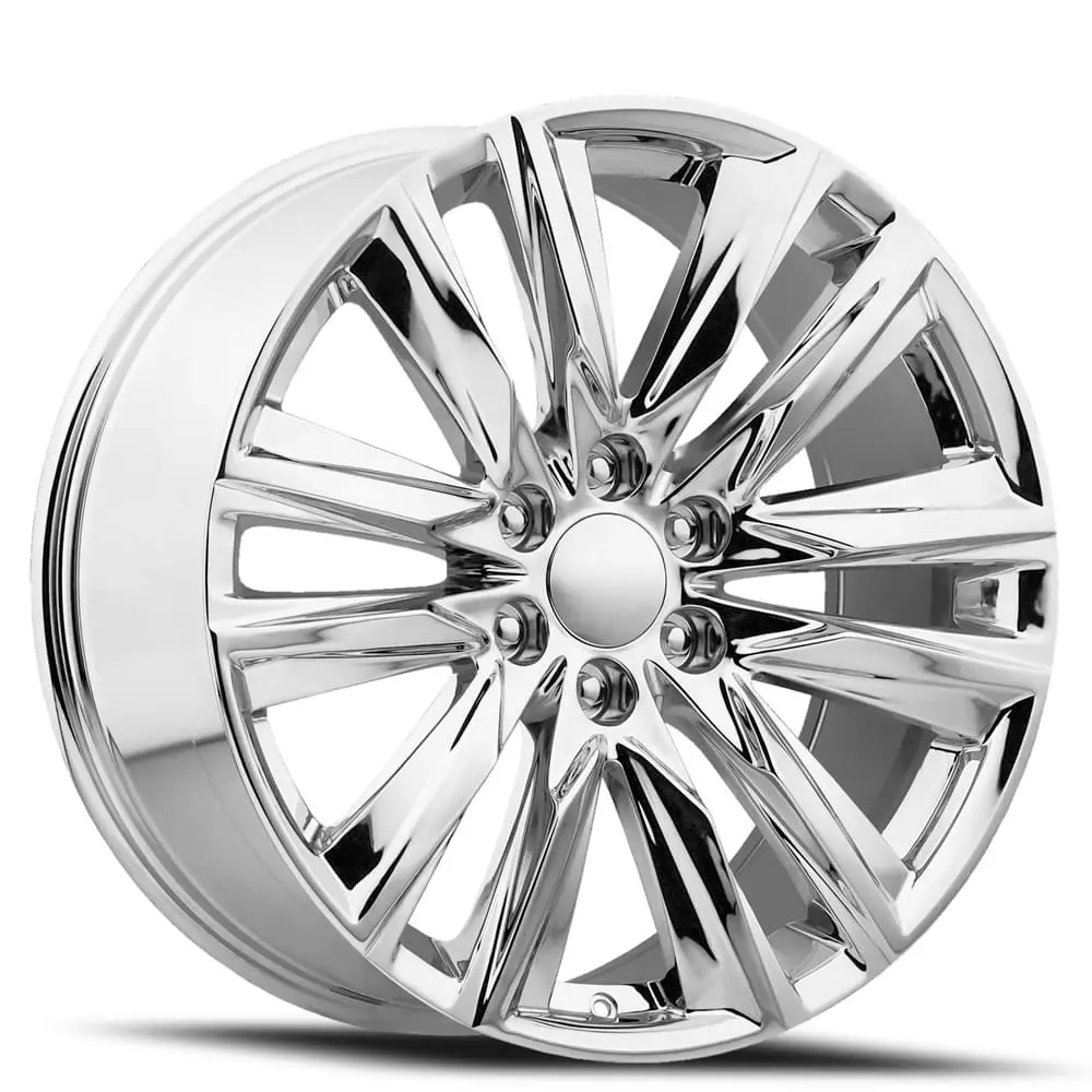 22X9 Chrome Escalade Sport Style Wheels (Fr90, 6X139.7, +28 Offset 1
