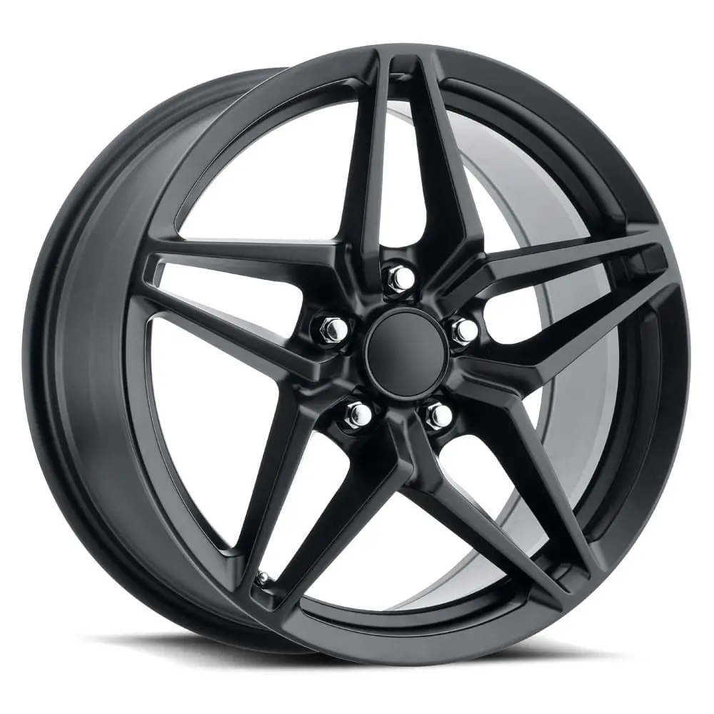 19X10 Satin Black C7 Zr1 Style For Corvette (Fr29, 5X120.65Mm, +79 Offset) 1