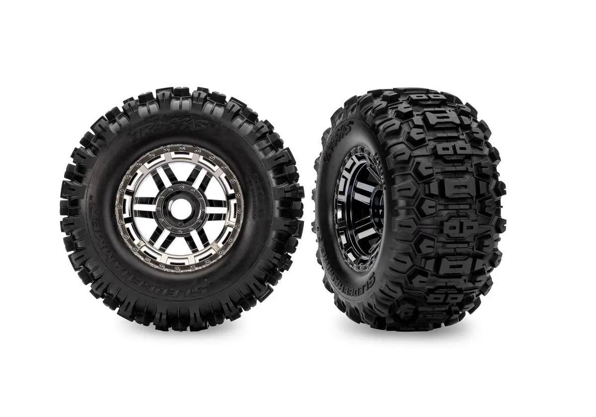 Maxx 2.8" Black Chrome Wheels & Sledgehammer Tires (2) 8972-Blkcr 1