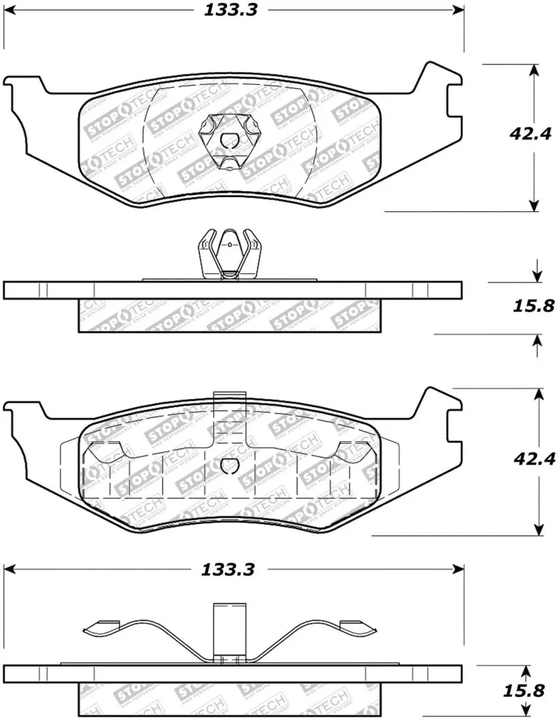 Stoptech Street Select Rear Brake Pads 1