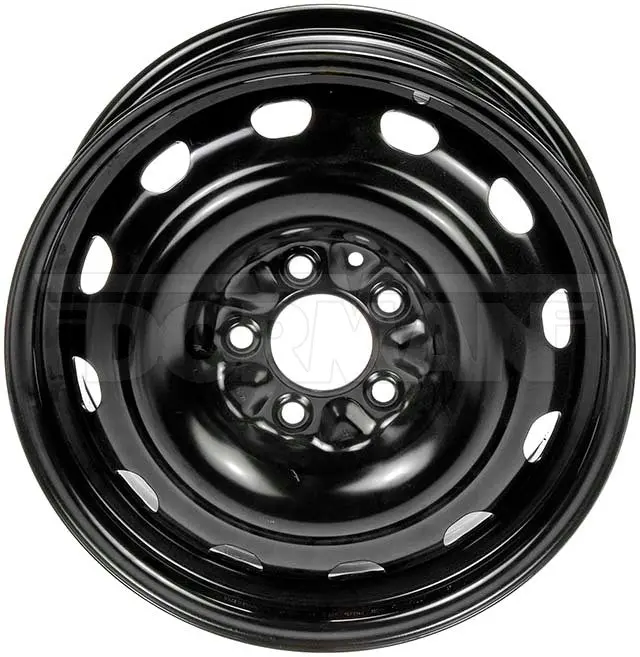 Dorman 16-Inch Black Steel Wheel – 5-Lug, 16x6.5 Inch Fitment for Chrysler and Dodge Vehicles