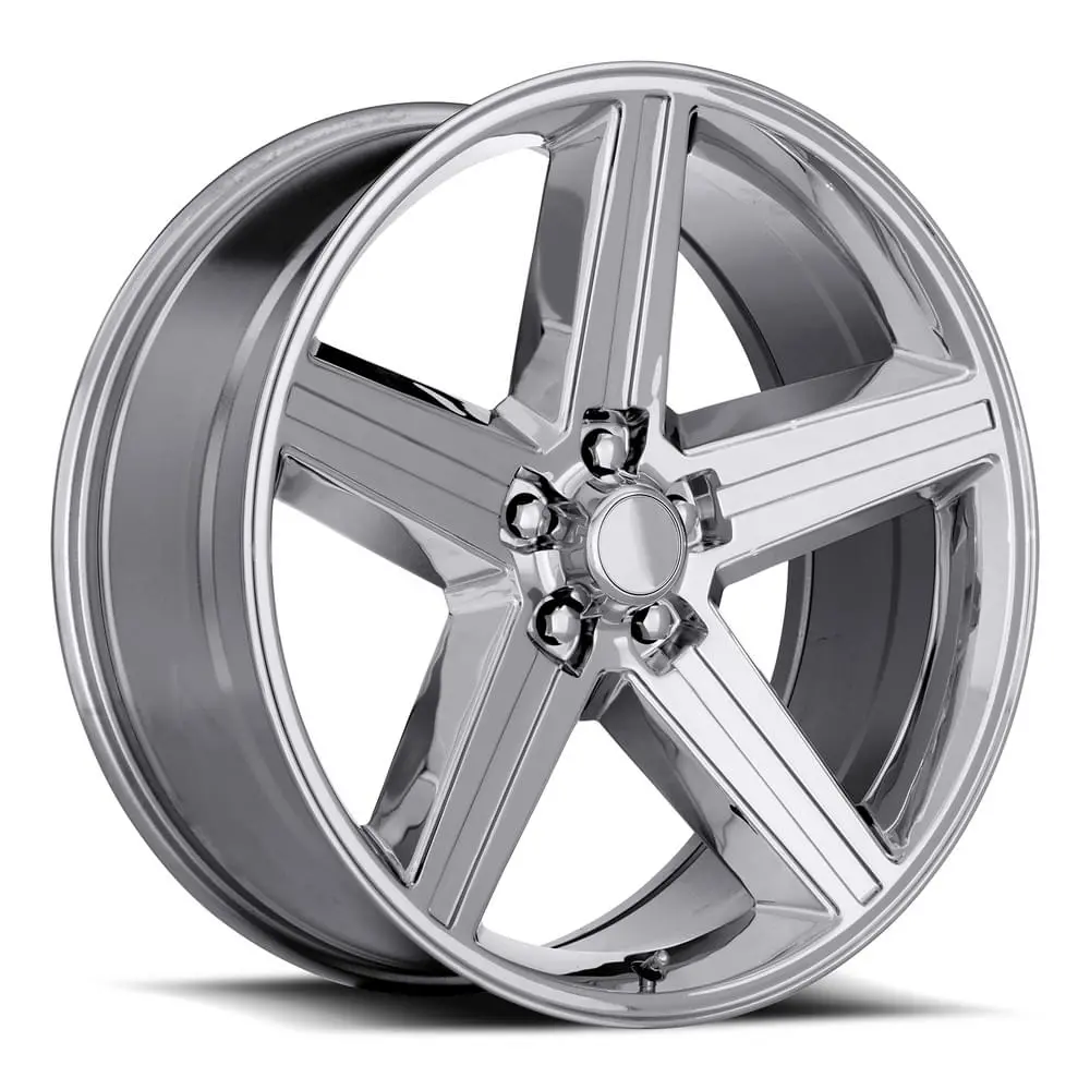 22X9 Chrome Iroc Style Wheels (5X4.75, +15 Offset) 1