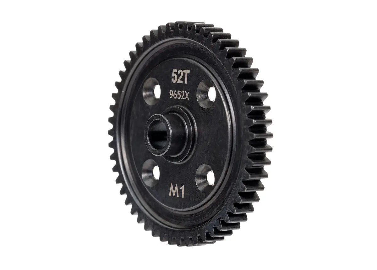 Spur Gear Steel 52T 1.0 Mod (Metric Pitch) 9652X 1