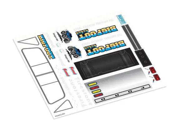 Decal Sheet, 1/18 Scale Trx-4Mt™ Bigfoot® No. 1 9844 1
