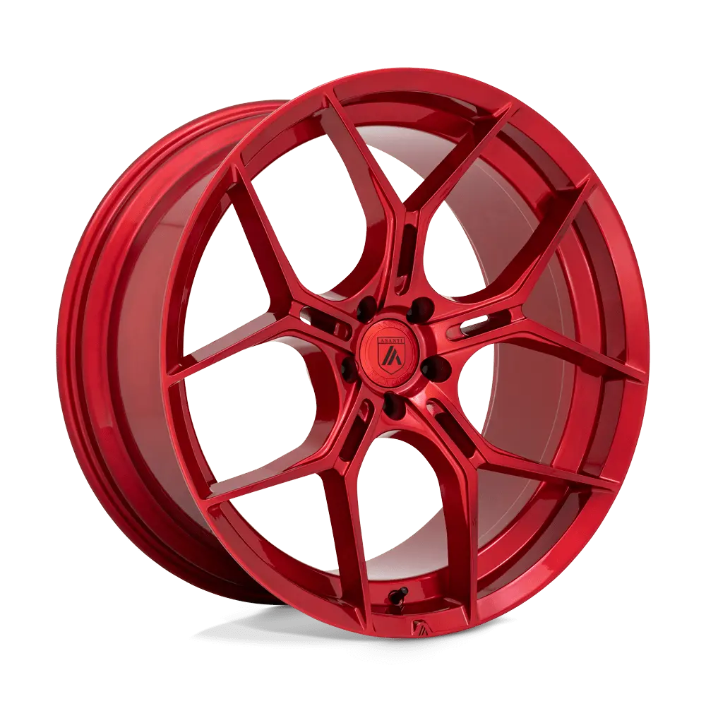 Asanti ABL37 20x9 Black Alloy Wheel with Candy Red Lip