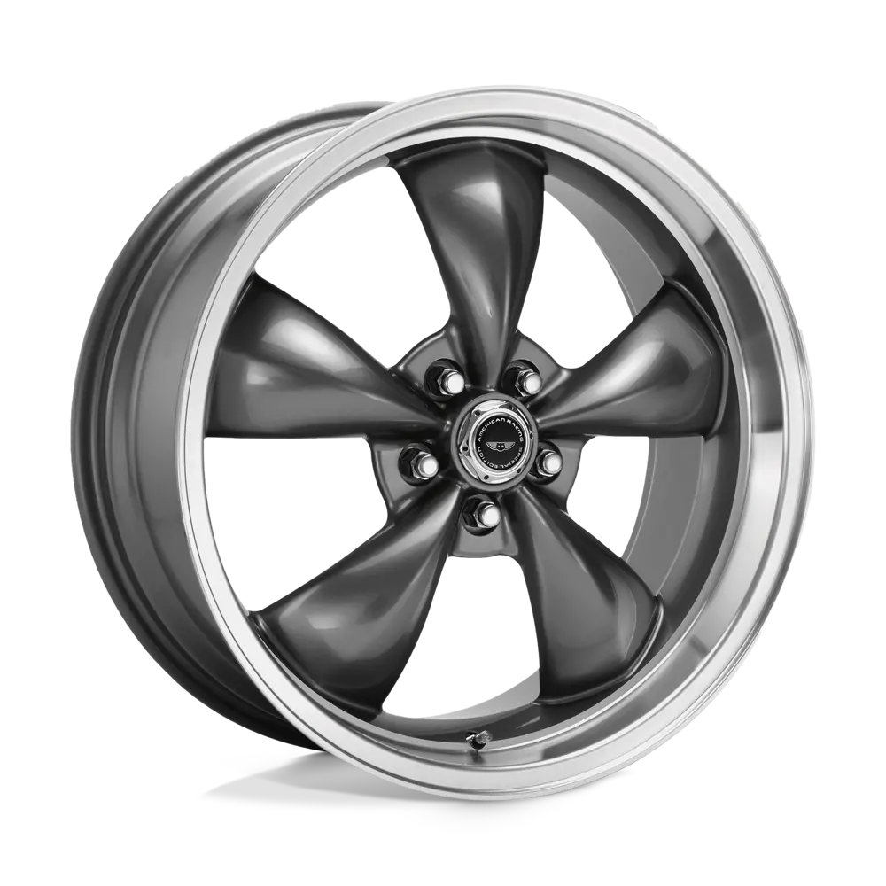 16x7 Anthracite Machined-Lip American Racing Wheel with 35mm Offset