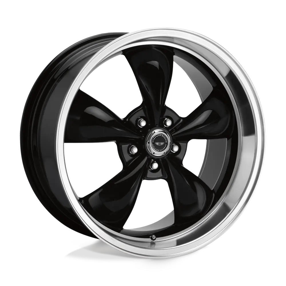 17x8 Gloss Black Machined-Lip American Racing Wheel – 30mm Offset