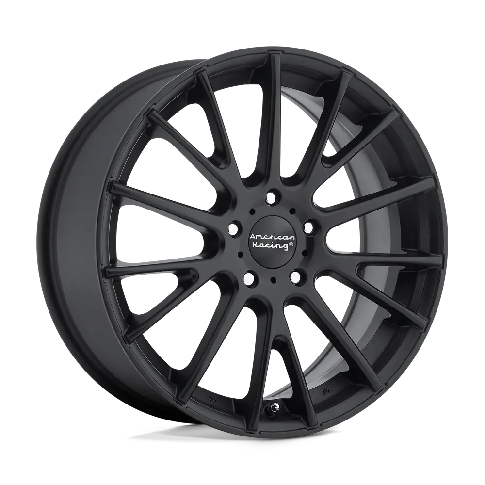 16x7 American Racing Satin Black Alloy Wheel – 40mm Offset