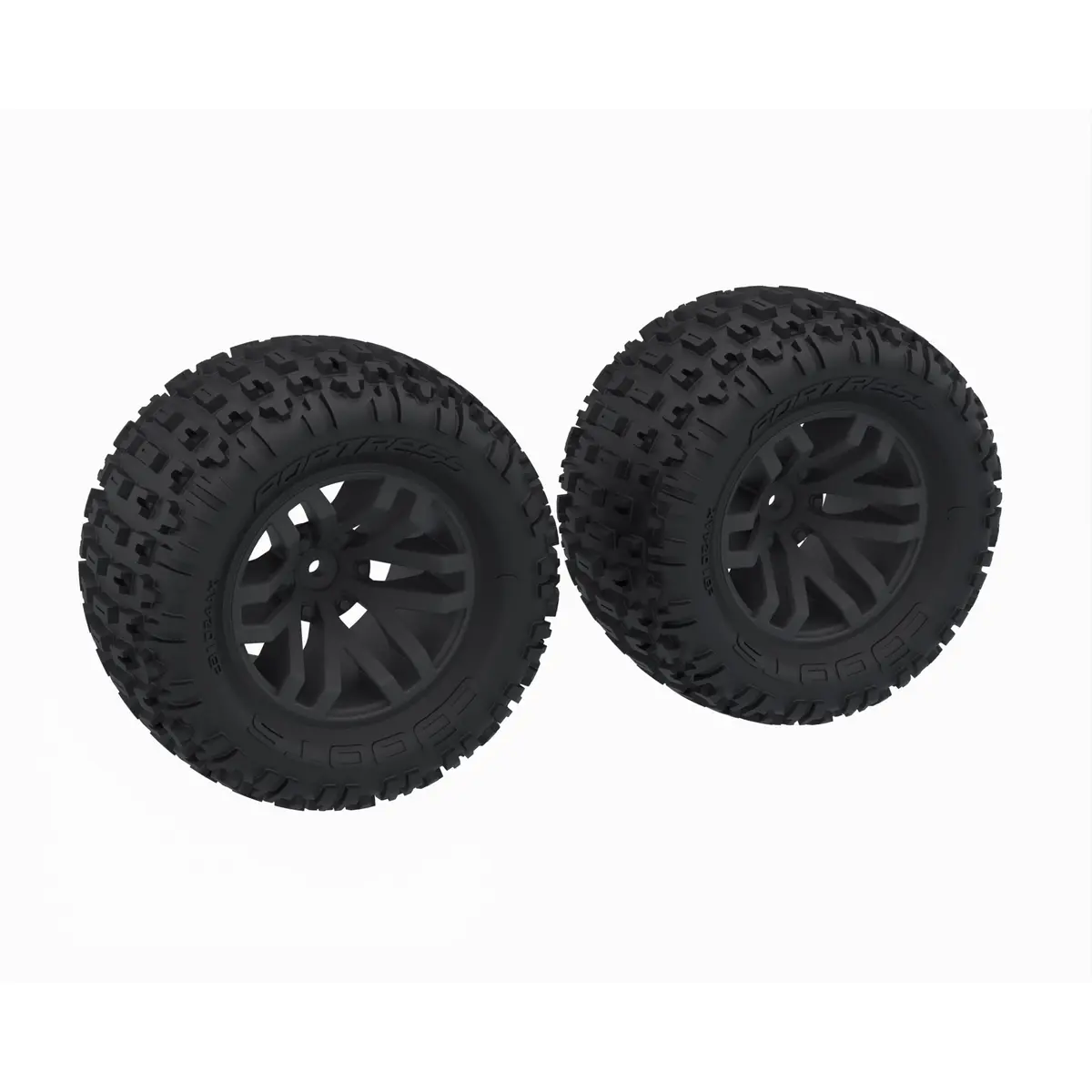 Dboots 'Fortress Mt' Tire Set Glued (Black) (2Pcs) 1