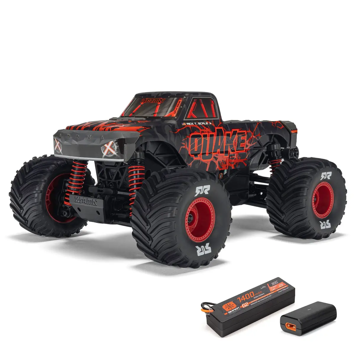 1/16 Quake Grom 4X4 Rtr Brushed Monster Truck (Battery & Charger Included) Ara2137 1