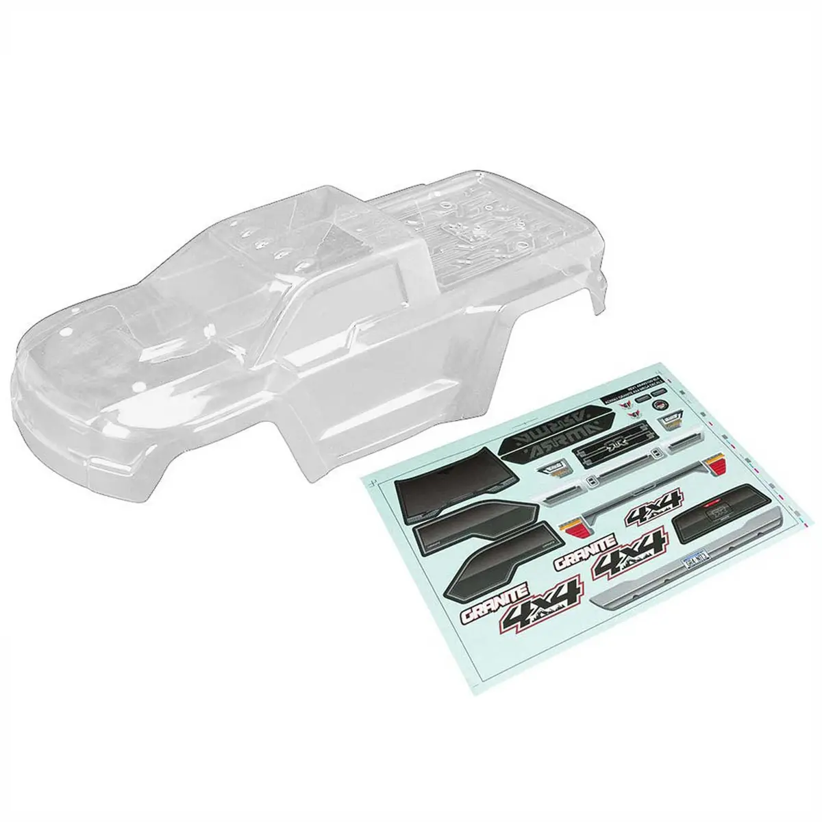 Arrma Body Clear W/Decals Granite 4X4 Arac337 Ar402261 1