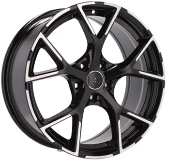 Replica For Audi 5997 Black Polish 18*8 1