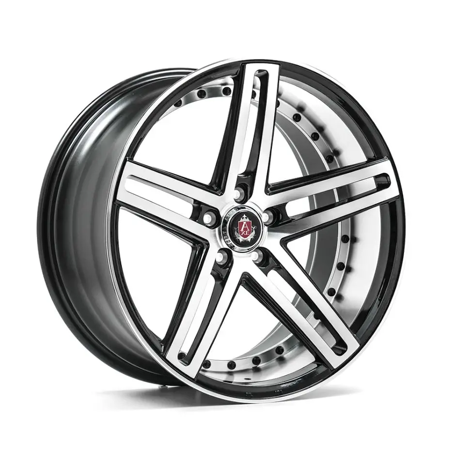 Axe Wheels Ex20 Black Polished Face & Barrel 20*10 1