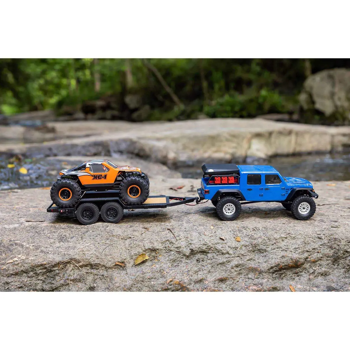 Axial Scx24 Flat Bed Vehicle Trailer With Led Taillights 1/24Th Scale Axi00009 1