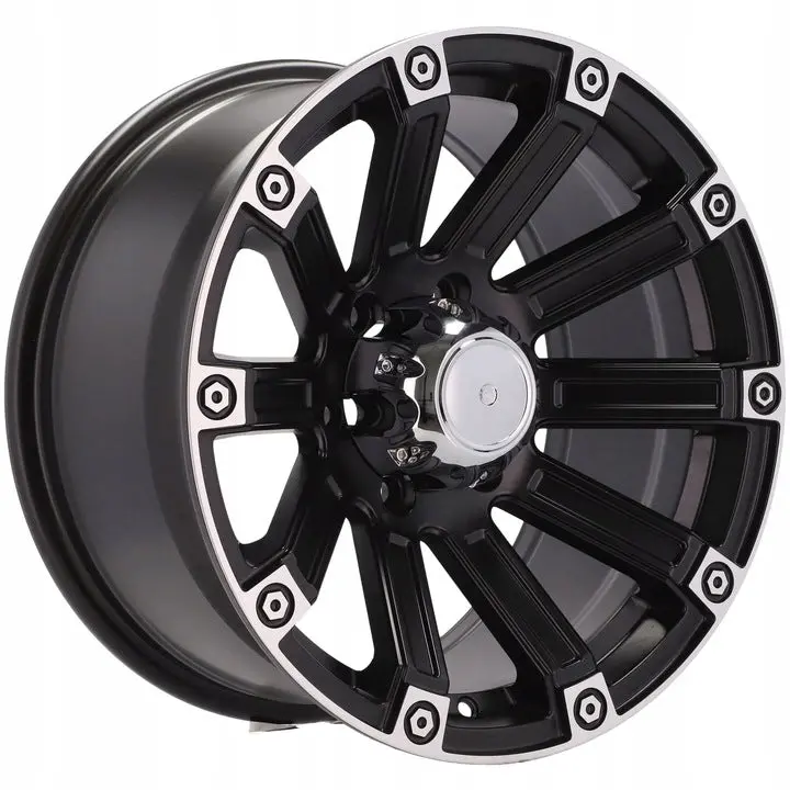 Replica For 4X4 10296 Matt Black Polished Lip 17*8,5 1